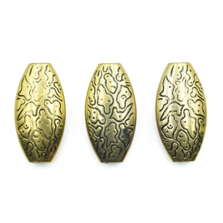 Navet grabada 40x21mm de plastico para collar pulsera y aretes