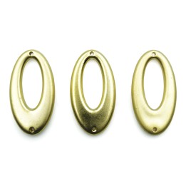Argolla con 2 perforaciones 41x25mm de plastico para collar y pulsera