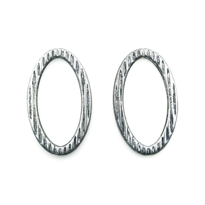 Argolla ovalada 45x27mm de plastico para collar y pulsera
