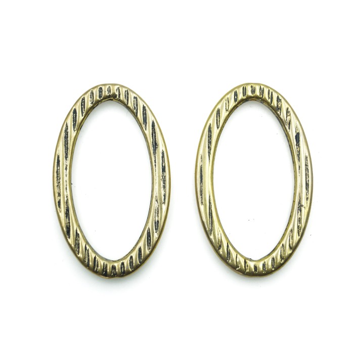 Argolla ovalada 45x27mm de plastico para collar y pulsera