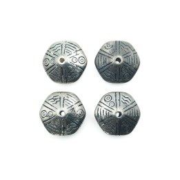 Platillo grabado 22mm de plastico para collar pulsera y aretes