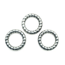 Argolla rayada 35mm de plastico para collar y pulsera