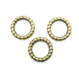 Argolla rayada 35mm de plastico para collar y pulsera