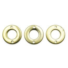 Argolla con 2 perforaciones 34mm de plastico para collar y pulsera
