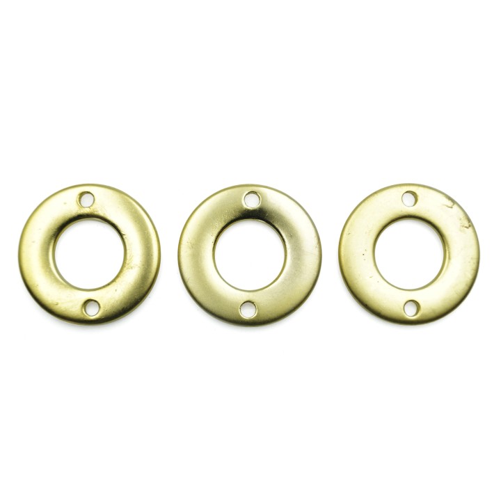 Argolla con 2 perforaciones 34mm de plastico para collar y pulsera
