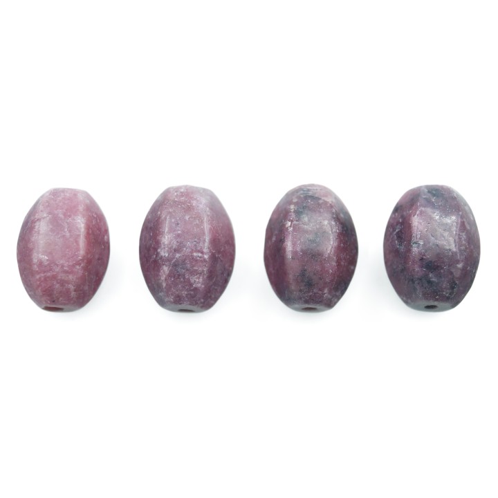 Piedra Natural 15x11mm Ovoide 6 Caras Rodonite