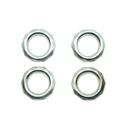 Argolla facetada 18mm de plastico para collar y pulsera