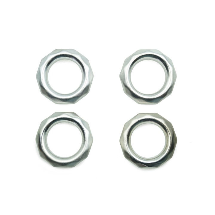 Argolla facetada 18mm de plastico para collar y pulsera