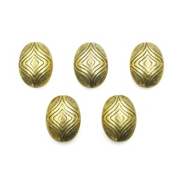 Oval grabado 25x18mm de plastico para collar pulsera y aretes