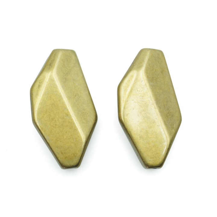 Deforme facetado 40x22mm de plastico para collar pulsera y aretes