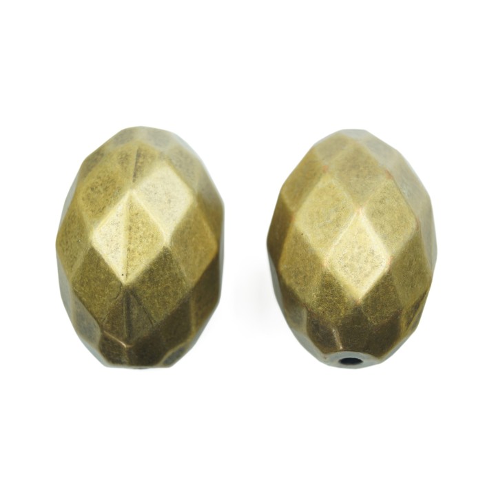 Ovoide facetado 30x21mm de plastico para collar pulsera y aretes