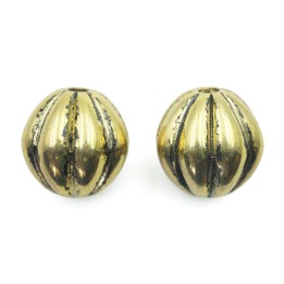 Bola rayada 23mm de plastico para collar pulsera y aretes