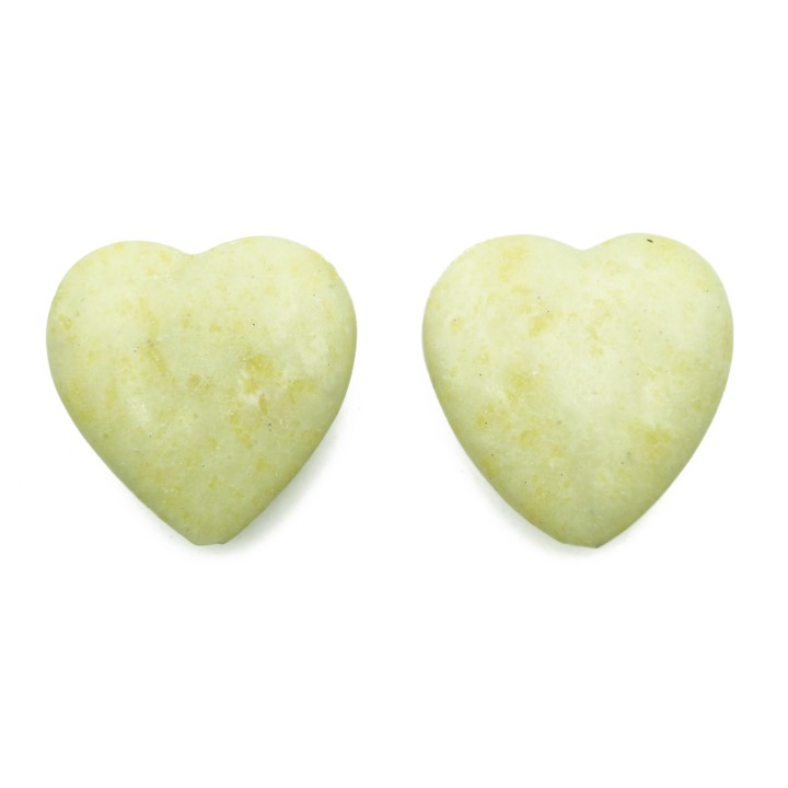 Piedra Natural 20x6mm Corazon Lima
