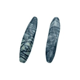Piedra natural 40x10mm Navet Twister 4 Caras Black Picaso