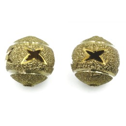 Bola perforada 14 mm de laton para collar y pulsera