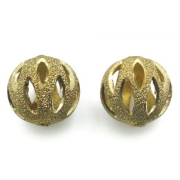 Bola perforada 16 mm de laton para collar y pulsera