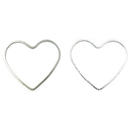 Argolla  23mm De Laton para Collar Y Pulsera Plat Corazon