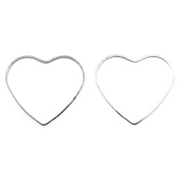 Argolla  21mm De Laton para Collar Y Pulsera Plat Corazon