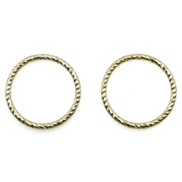 Argolla  19mm De Laton para Collar Y Pulsera Imitacion Dorado
