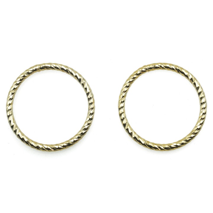 Argolla  19mm De Laton para Collar Y Pulsera Imitacion Dorado