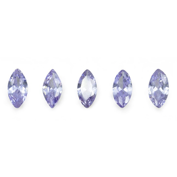 Zirconia de 12x6mm Forma navet Empaque de 100pz