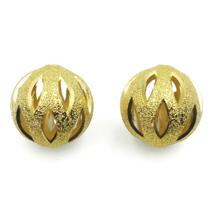 Bola perforada 16 mm de laton para collar y pulsera