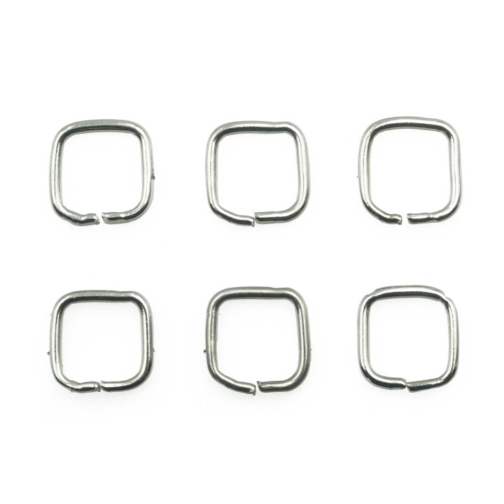 Argolla  8mm De Laton para Collar Y Pulsera Niquelada