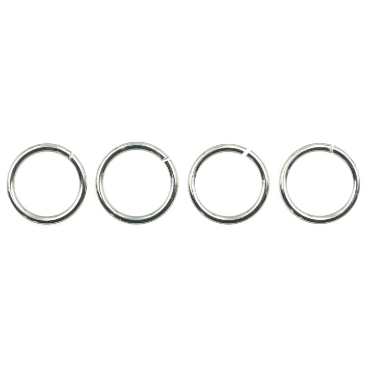 Argolla  12mm De Laton para Collar Y Pulsera Niquelada