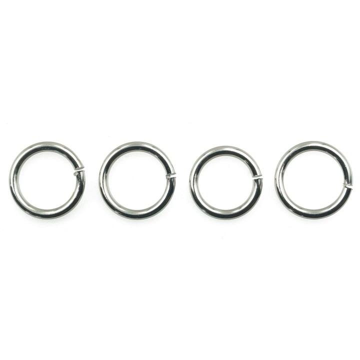 Argolla  9mm De Laton para Collar Y Pulsera Niquelada