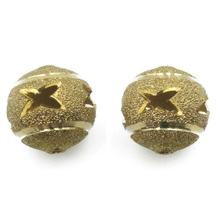 Bola perforada 16 mm de laton para collar y pulsera