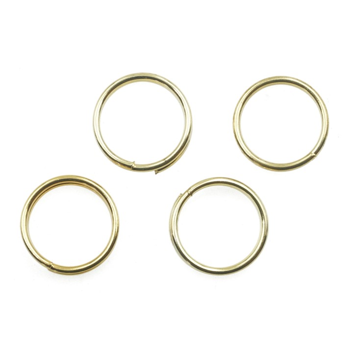 Argolla  9mm De Laton Doble para Collar Y Pulsera Irp