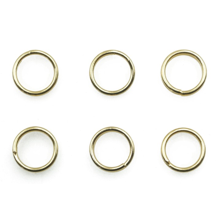Argolla  7mm De Laton Doble para Collar Y Pulsera Irp