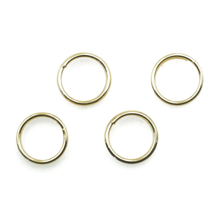Argolla  8mm De Laton Doble para Collar Y Pulsera Irp