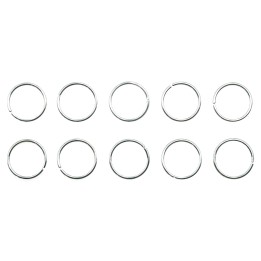 Argolla  9mm De Laton para Collar Y Pulsera Plateado
