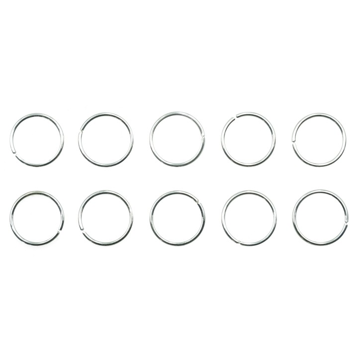 Argolla  9mm De Laton para Collar Y Pulsera Plateado