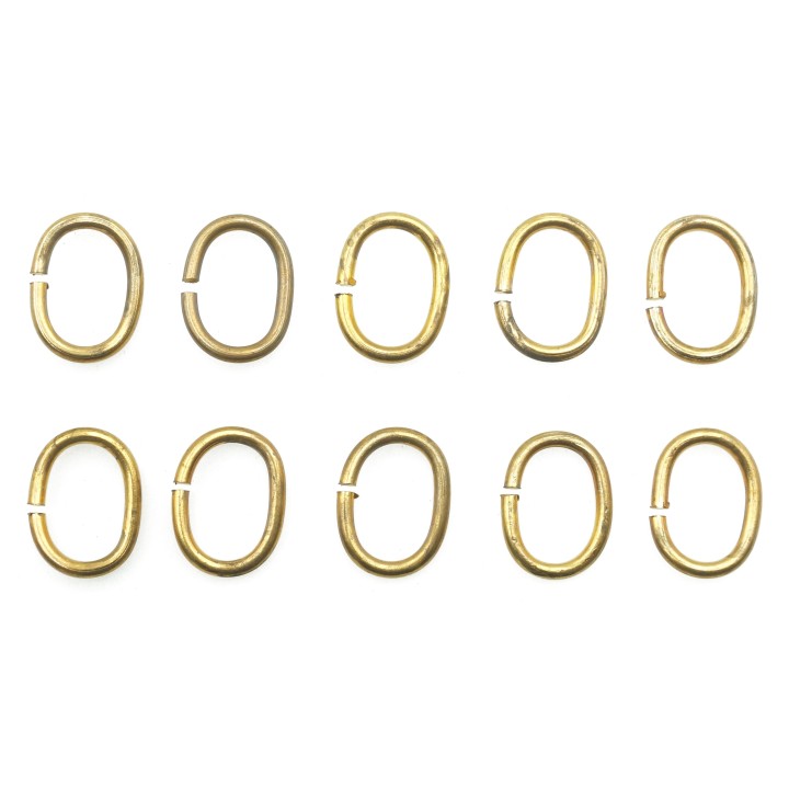 Argolla  9X7mm De Laton para Collar Y Pulsera