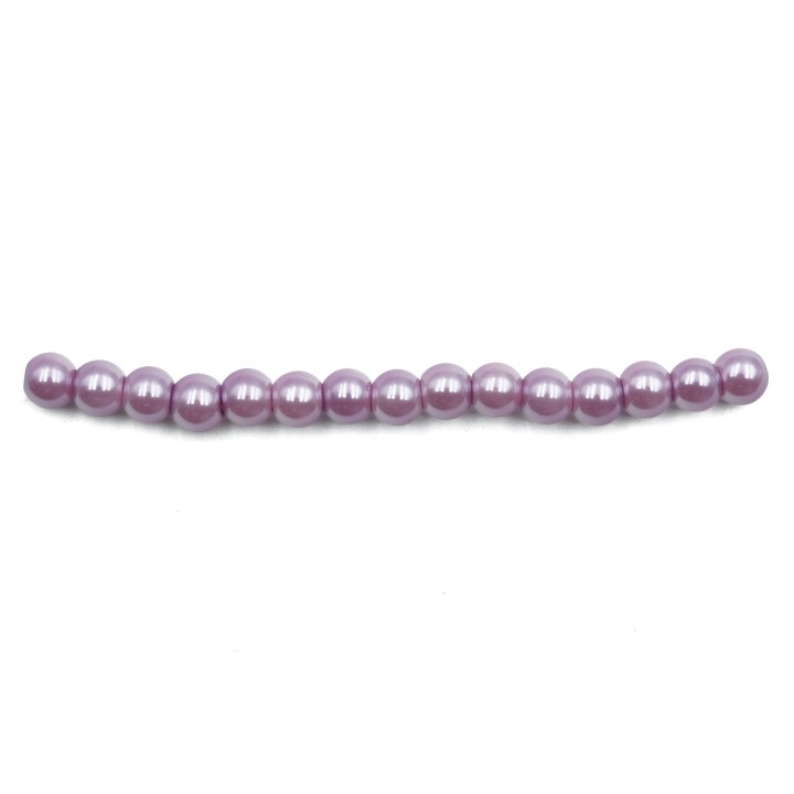 Perla 4mm de vidrio para collar pulsera y aretes