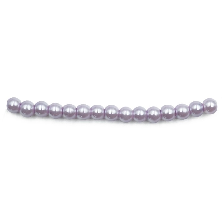 Perla 4mm de vidrio para collar pulsera y aretes