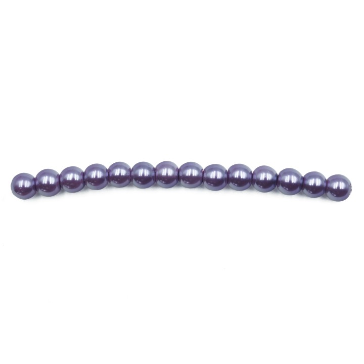 Perla 4mm de vidrio para collar pulsera y aretes