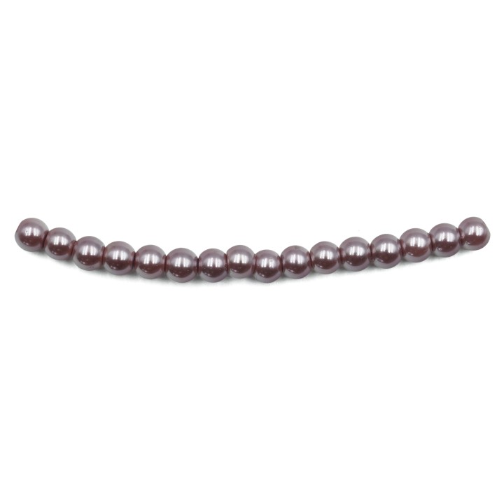Perla 4mm de vidrio para collar pulsera y aretes
