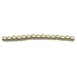 Perla 4mm de vidrio para collar pulsera y aretes