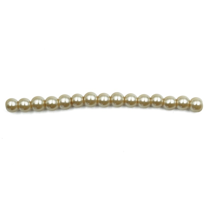 Perla 4mm de vidrio para collar pulsera y aretes