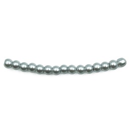 Perla 4mm de vidrio para collar pulsera y aretes
