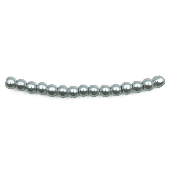 Perla 4mm de vidrio para collar pulsera y aretes