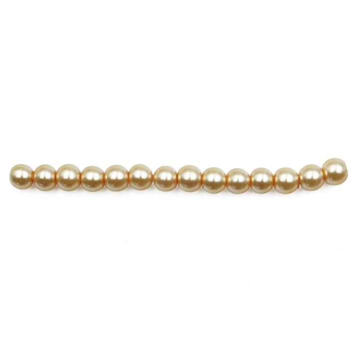 Perla 4mm de vidrio para collar pulsera y aretes