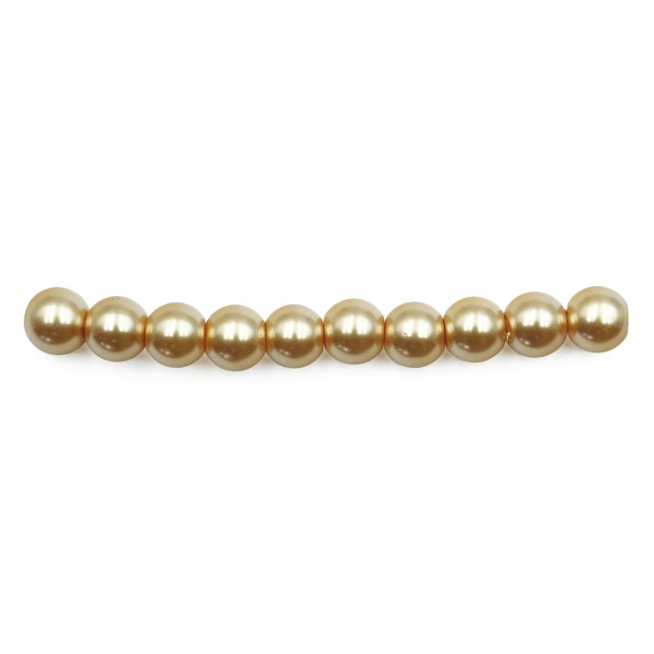 Perla 6mm de vidrio para collar pulsera y aretes