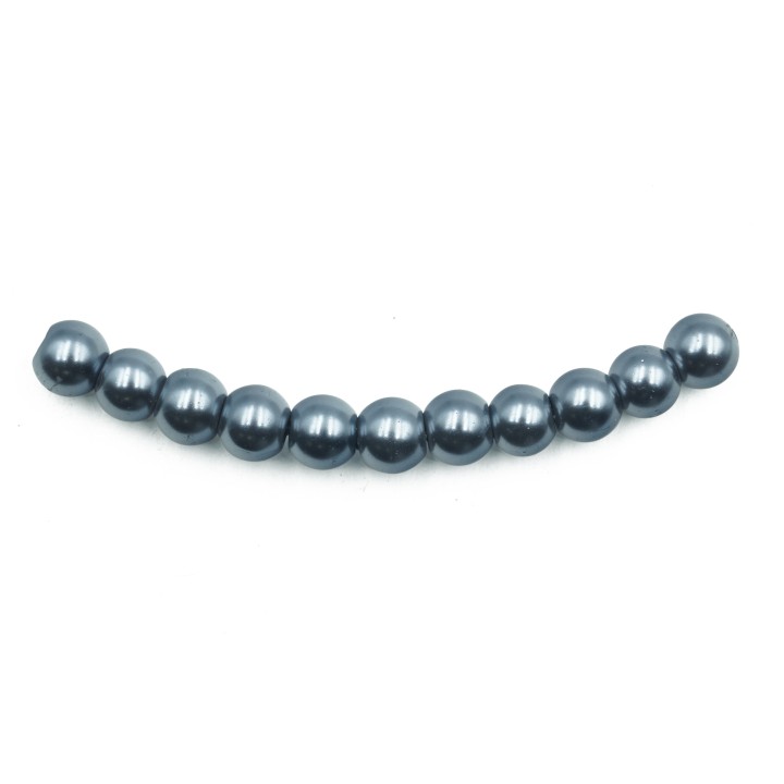 Perla 6mm de vidrio para collar pulsera y aretes