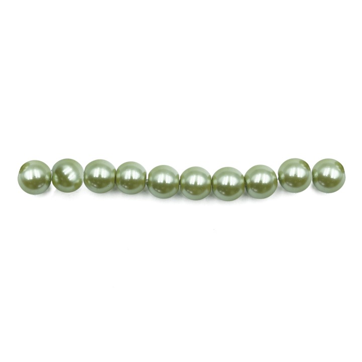 Perla 6mm de vidrio para collar pulsera y aretes
