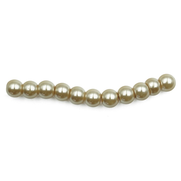 Perla 6mm de vidrio para collar pulsera y aretes