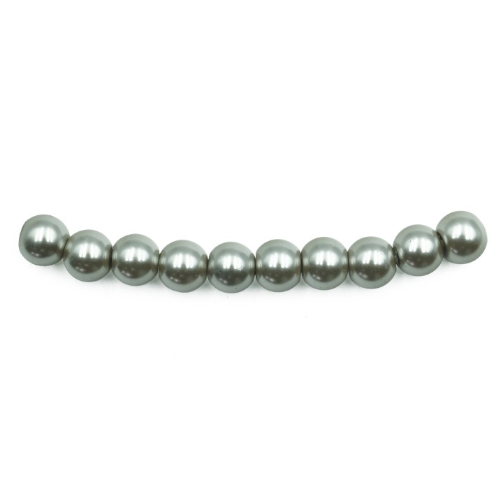 Perla 6mm de vidrio para collar pulsera y aretes